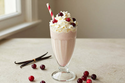 Cranberry Vanilla Milkshake in a glass