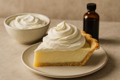 Slice of pie with cream cheese whipped topping