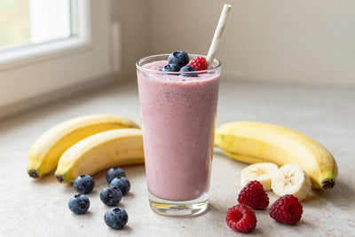 Creamy Mixed Berry Smoothie in a glass
