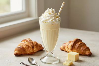 Croissant Vanilla Milkshake in a glass