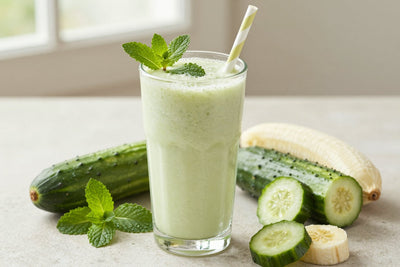Cucumber Mint Smoothie in a glass