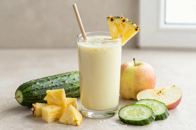 Cucumber Pineapple Smoothie in a glass