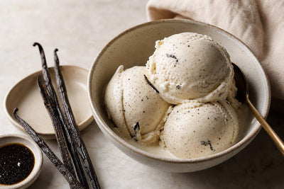 Dairy-free almond vanilla ice cream