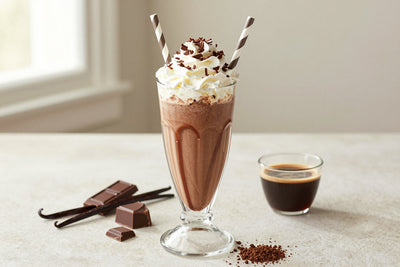 Dark Mocha Milkshake in a glass