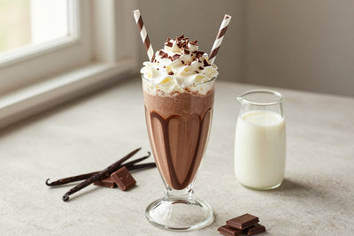 Double Chocolate Milkshake in a glass