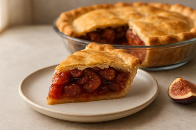 Slice of fig pie