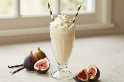 Fig Vanilla Milkshake in a glass