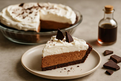 Slice of French silk pie