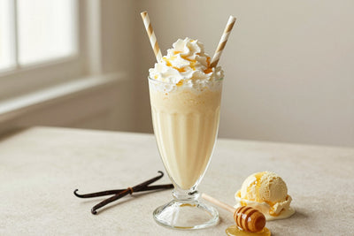 Fruit & Honey Milkshake in a glass