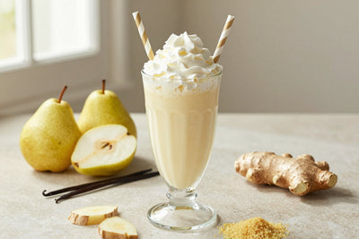 Ginger Pear Milkshake in a glass