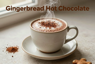 Gingerbread Hot Chocolate in a ceramic mug
