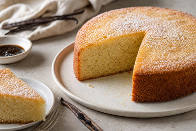 Gluten-free almond vanilla layer cake