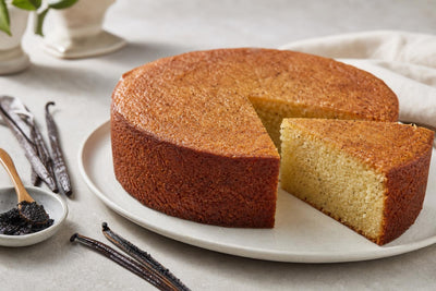 Gluten-free brown butter vanilla layer cake