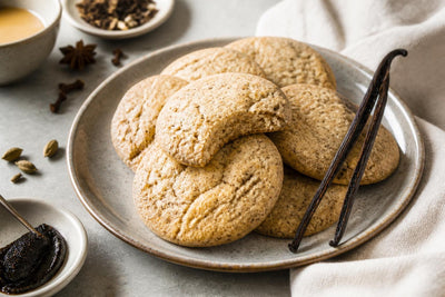 Gluten-free chai vanilla cookies made with Tahitian vanilla
