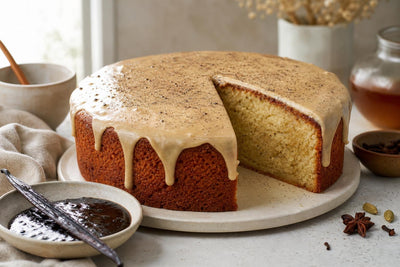 Gluten-free chai vanilla layer cake