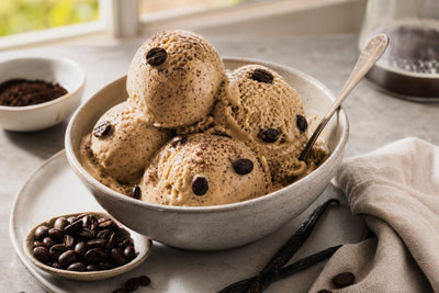 Gluten-free espresso vanilla ice cream