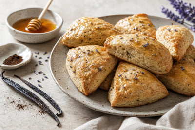 Gluten-free honey lavender vanilla scones