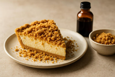 Slice of pie with graham cracker crumble