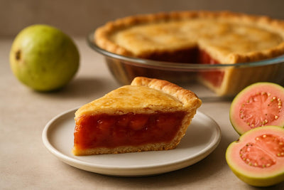 Slice of guava pie