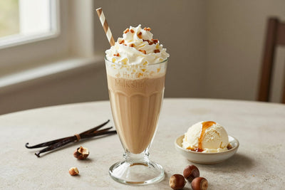 Hazelnut Coffee Milkshake in a glass