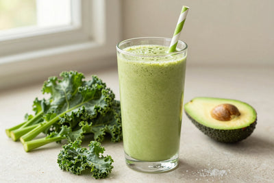 Kale Avocado Smoothie in a glass