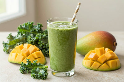 Kale Mango Smoothie in a glass