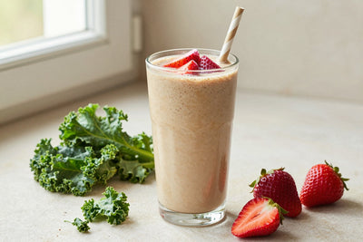 Kale Strawberry Smoothie in a glass
