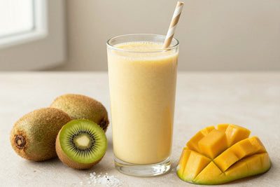 Kiwi Mango Smoothie in a glass
