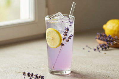 Lavender Lemonade in a glass