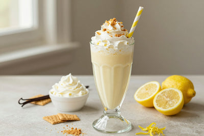 Lemon Cheesecake Milkshake in a glass