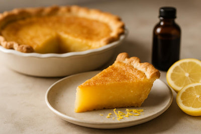 Slice of lemon chess pie