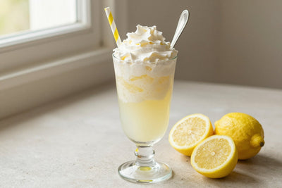 Lemon Cream Float in a glass