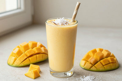 Mango Coconut Smoothie in a glass