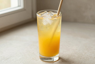 Mango Italian Soda in a glass