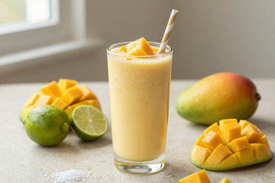 Mango Lime Summer Smoothie in a glass