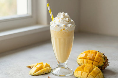 Mango Pineapple Milkshake in a glass