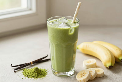 Matcha Vanilla Smoothie in a glass