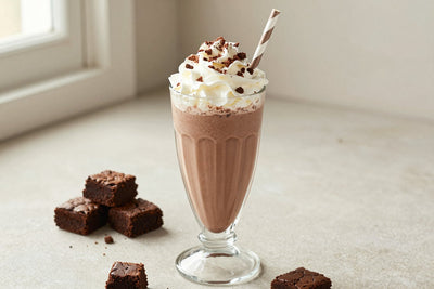 Mint Brownie Milkshake in a glass