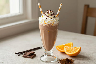 Orange Mocha Milkshake in a glass