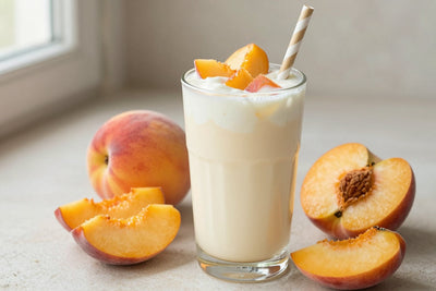 Peach Yogurt Smoothie in a glass