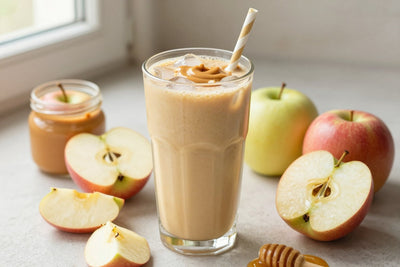 Peanut Butter Apple Smoothie in a glass