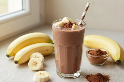 Peanut Butter Chocolate Smoothie in a glass