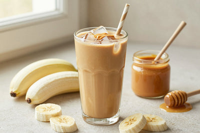 Peanut Butter Coffee Smoothie in a glass