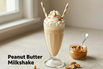 Peanut Butter Milkshake in a glass