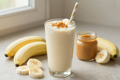 Peanut Butter Yogurt Smoothie in a glass