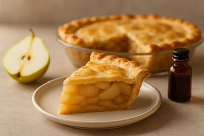 Slice of pear pie