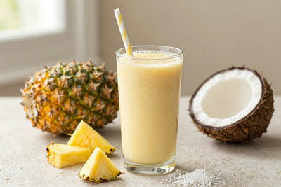 Pineapple Coconut Smoothie in a glass