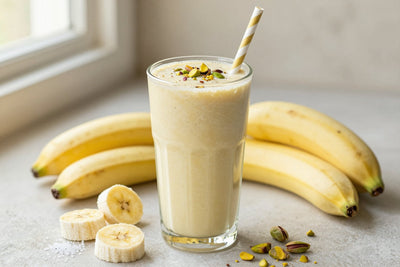 Pistachio Banana Smoothie in a glass