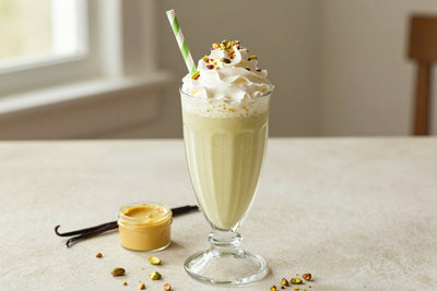 Pistachio Pudding Milkshake in a glass