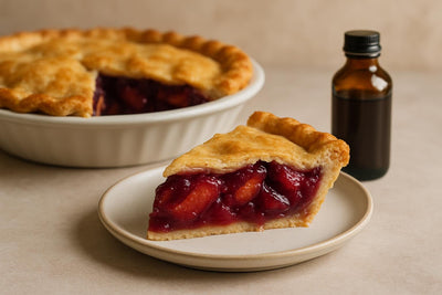 Slice of plum pie